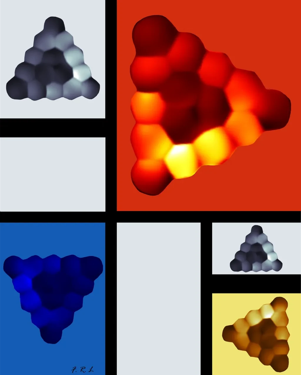 Symmetry, Colors and Triangulenes