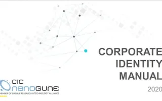 Corporate identity manual of nanoGUNE - front cover